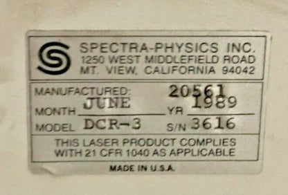 Quanta-Ray Spectra Physics DCR-3 Laser