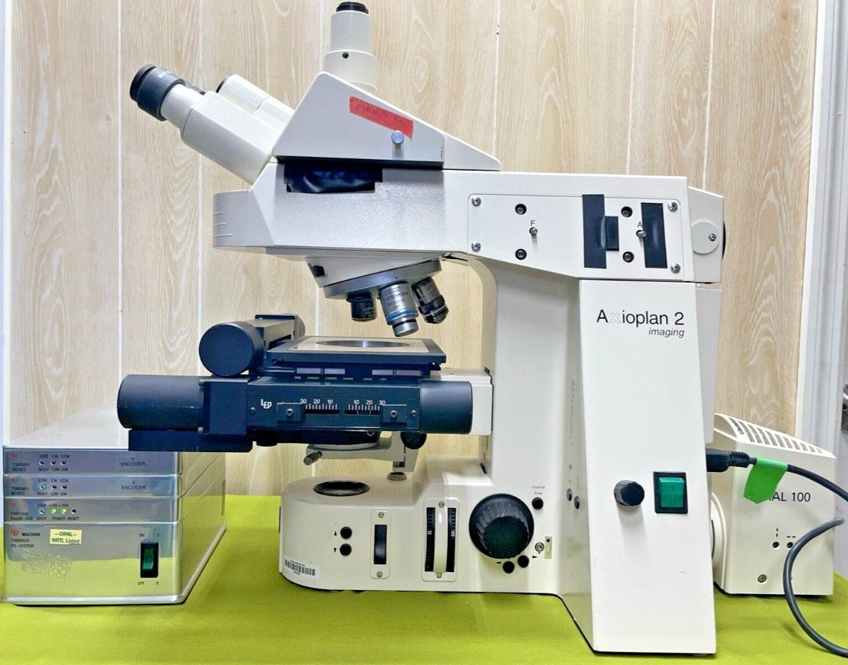 Carl Zeiss, Model Axioplan 2 Microscope, Hal 100 with a MAC5000 Control
